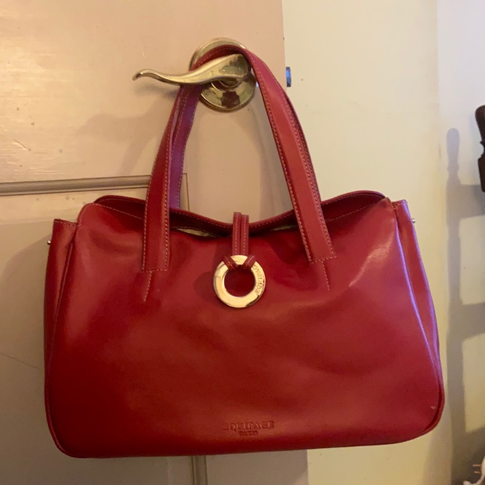 Equipage Paris red leather bag. EVC.